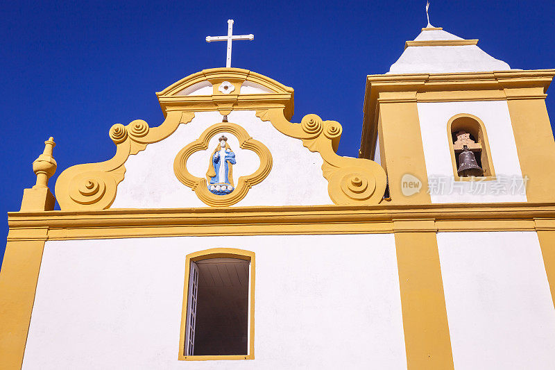巴西东北部Arraial d 'Ajuda - Bahia的殖民地古巴洛克教堂
